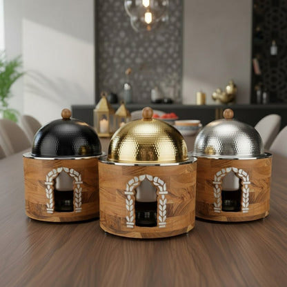 سخان طعام بقاعدة خشبية 5 لتر