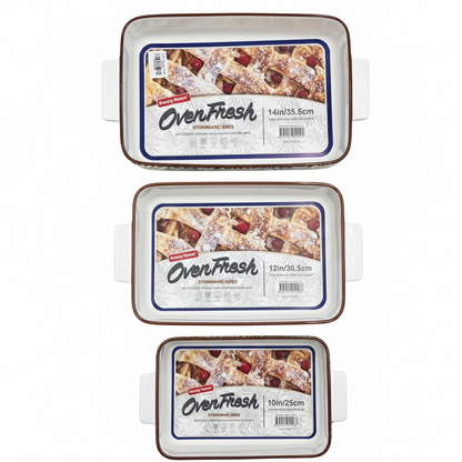 صينية فرن سيراميك مستطيلة