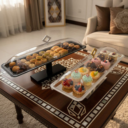 حامل كيك كبير بغطاء مقبب