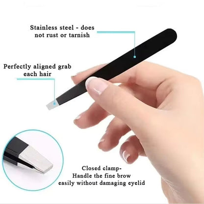 ملقط حواجب ذو طرف مائل