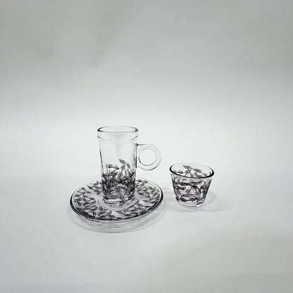 طقم استكانة وفنجان 18قطعة