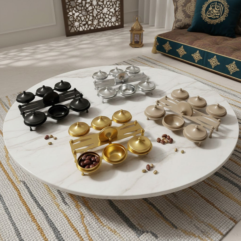 ماعون تقديم من 6 قطع مع حامل