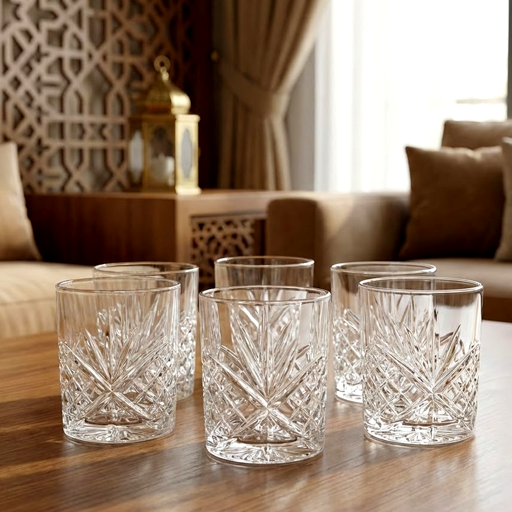 طقم اكواب زجاجية 6 قطع