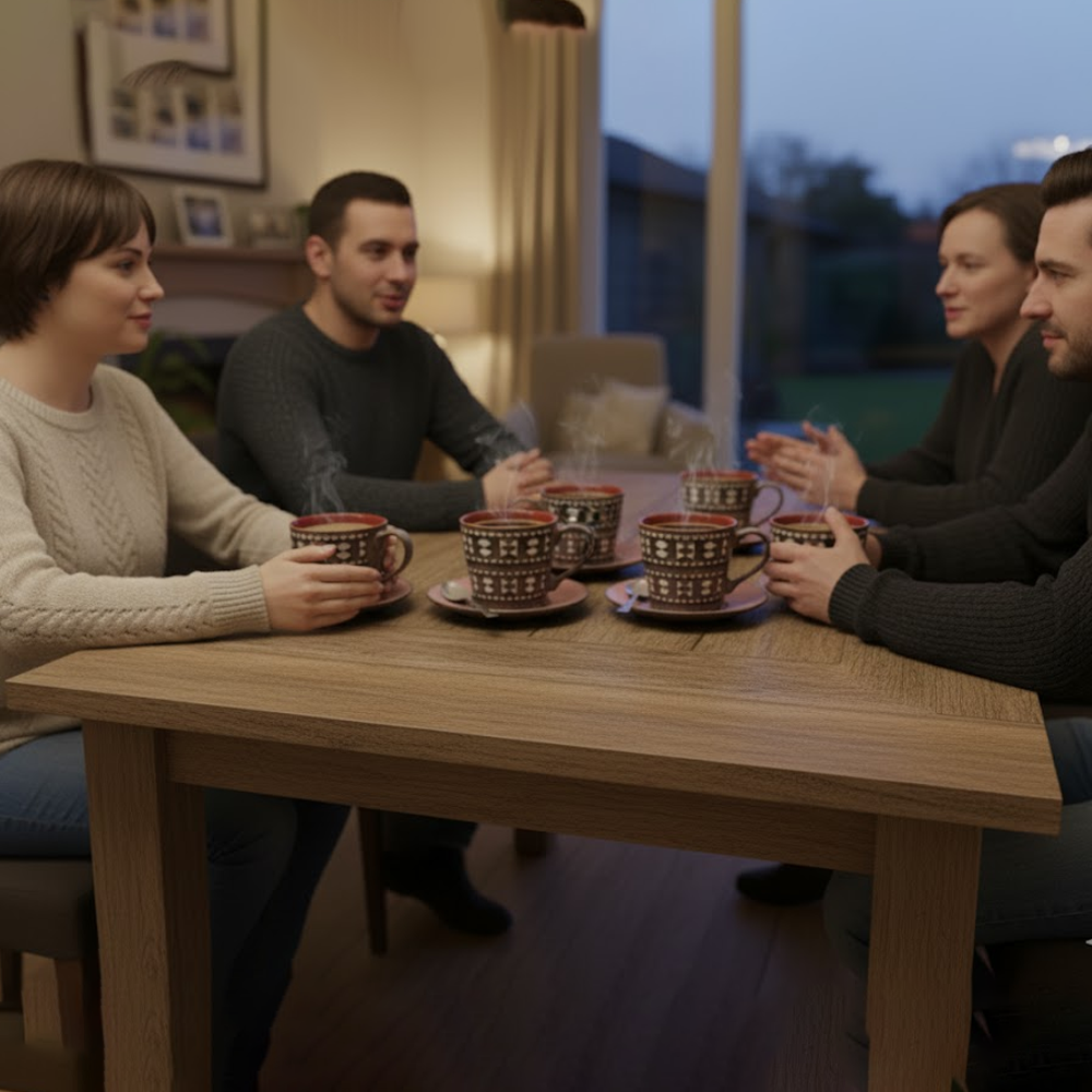 طقم فناجين بتصميم كامل