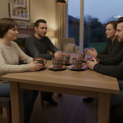 طقم فناجين بتصميم كامل