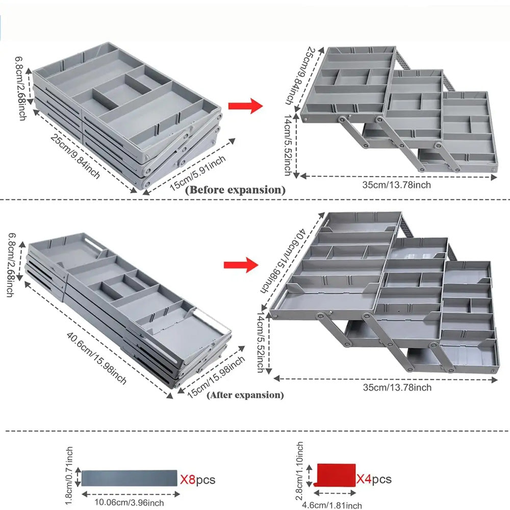 منظم ادراج من 3 طبقات