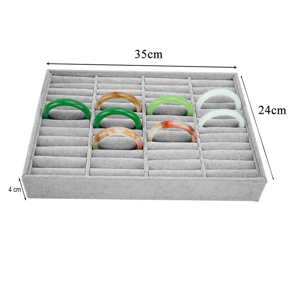 صينية عرض مجوهرات مخملية 48 فتحة