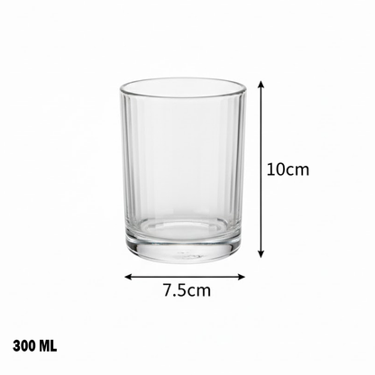 طقم أكواب زجاج شفاف 4 قطع