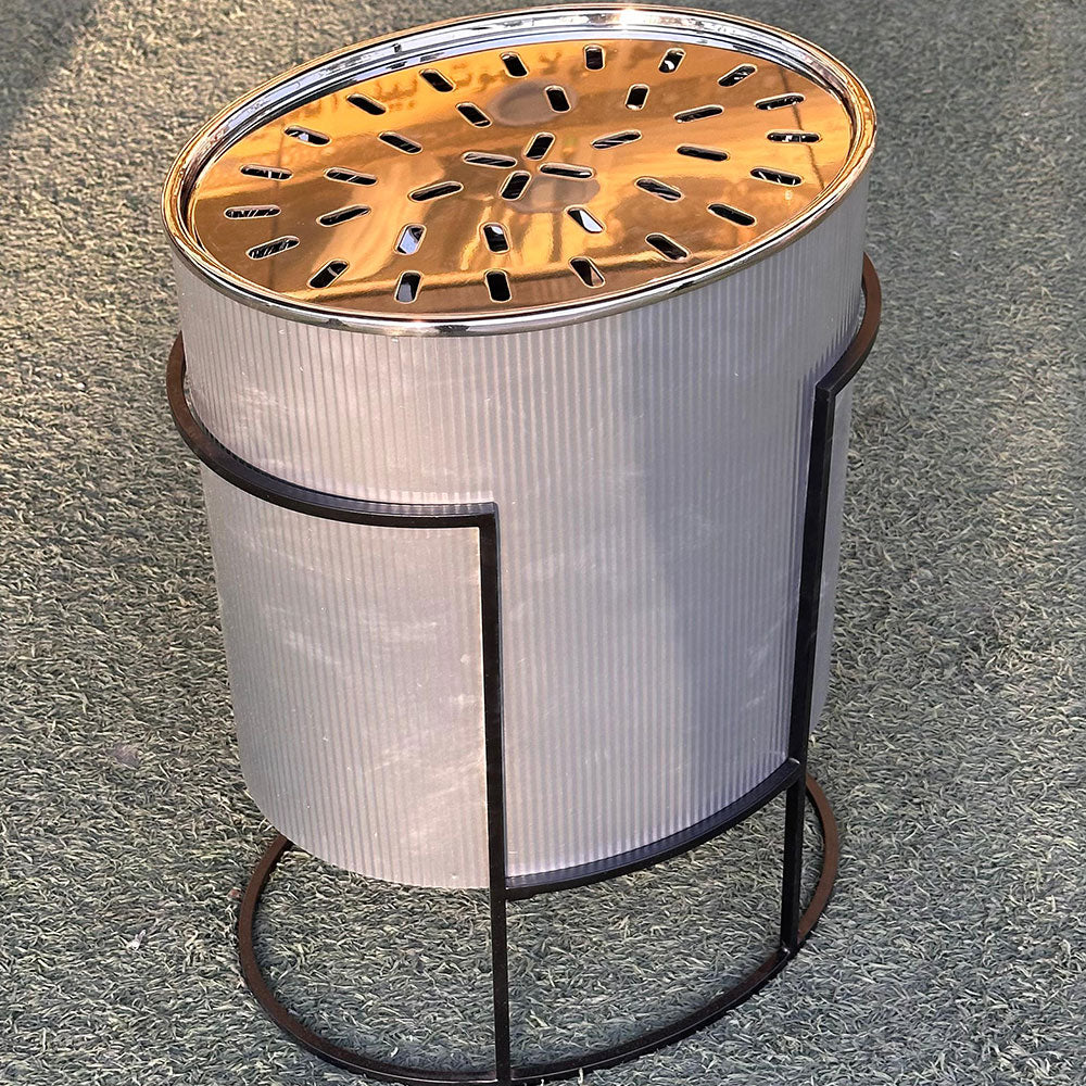 دوة و شواية معدنية شكل بيضاوي