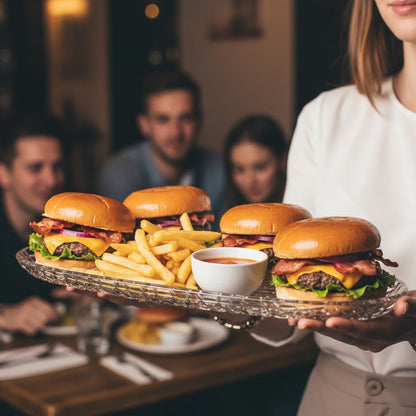 صينية تقديم زجاجية كريستال 50.5 سم