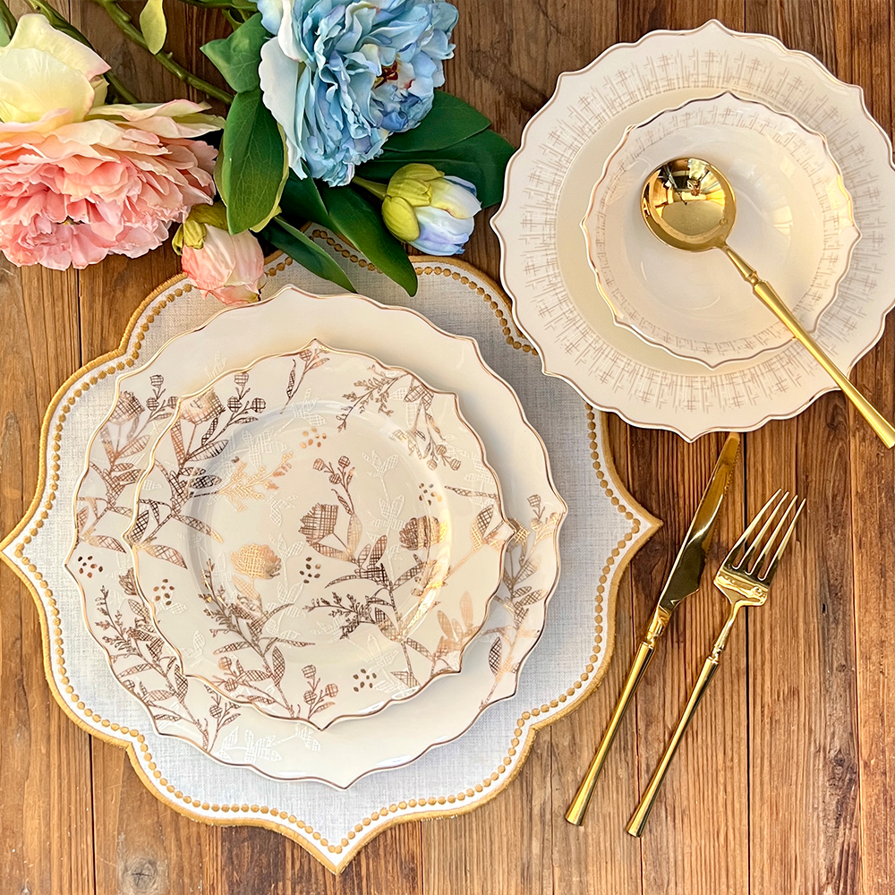 طقم أطباق مائدة فاخر 24 قطعة