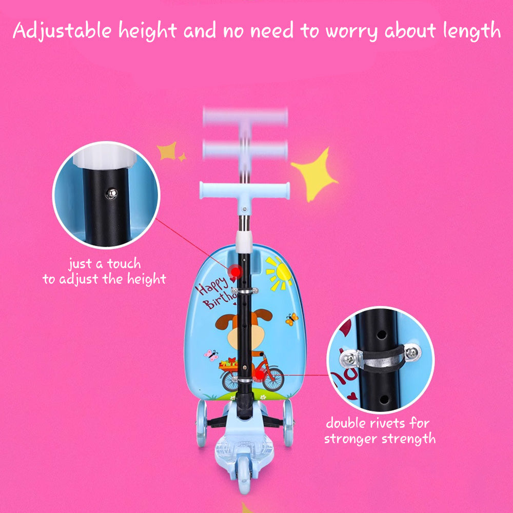 حقيبة سكوتر 2 في 1 برسومات كرتونية للأطفال