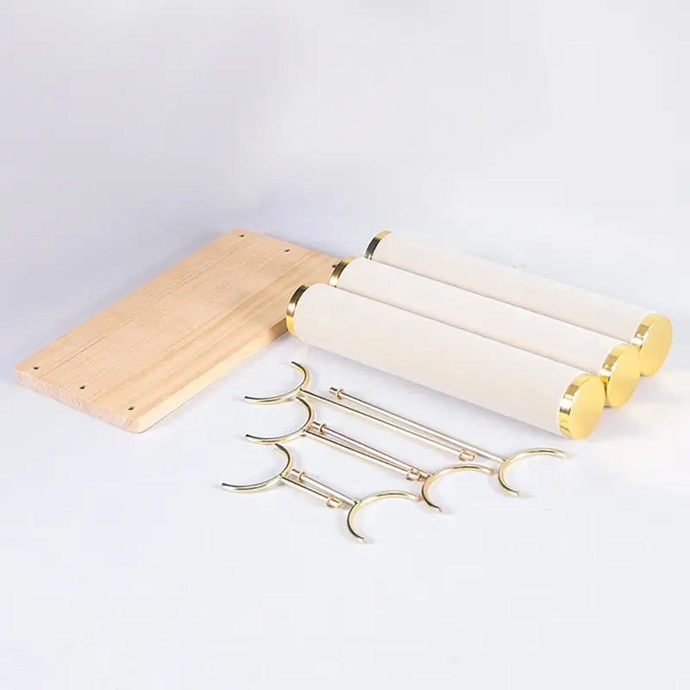 حامل مجوهرات من الخشب 3 طبقات