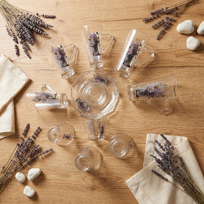 طقم استكانة وفنجان 18قطعة