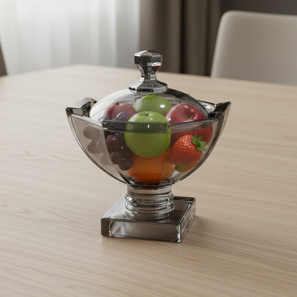 وعاء تقديم زجاجي