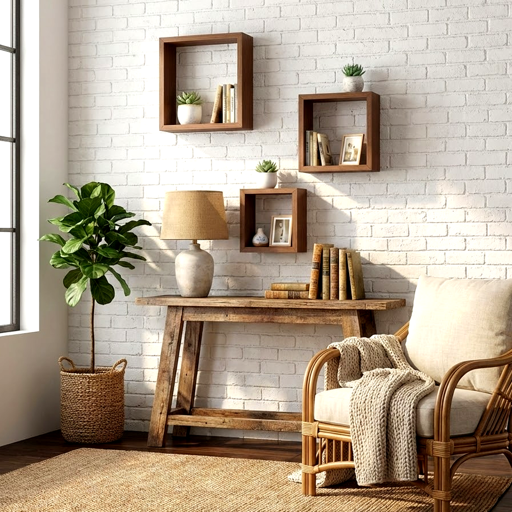 طقم أرفف حائط ديكور 3 قطع