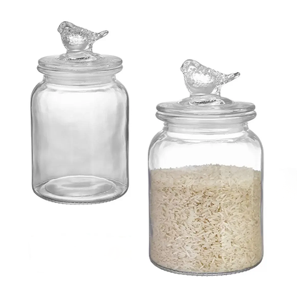 طقم برطمانات تخزين زجاجية