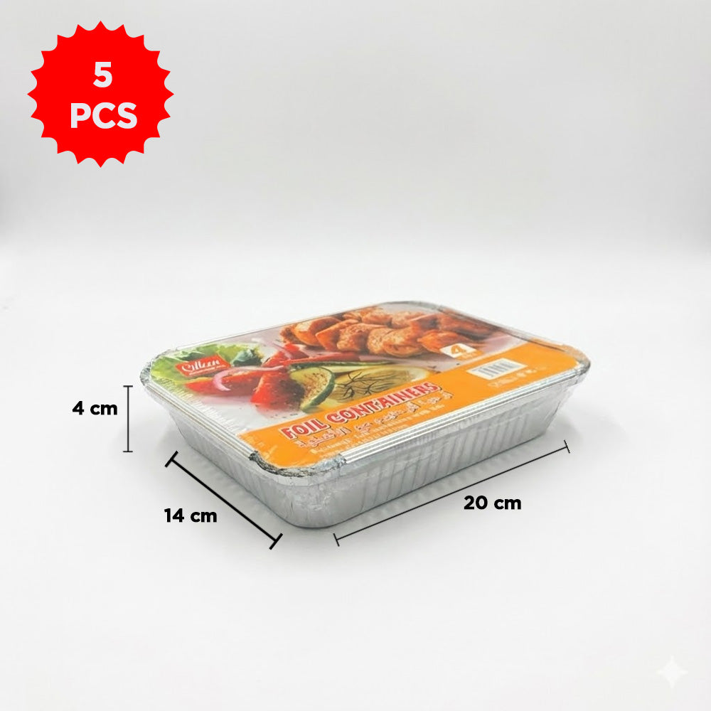 علب طعام الومنيوم مع أغطية