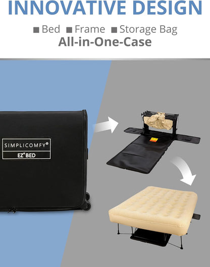 مرتبة مع إطار معدني قابلين للطي