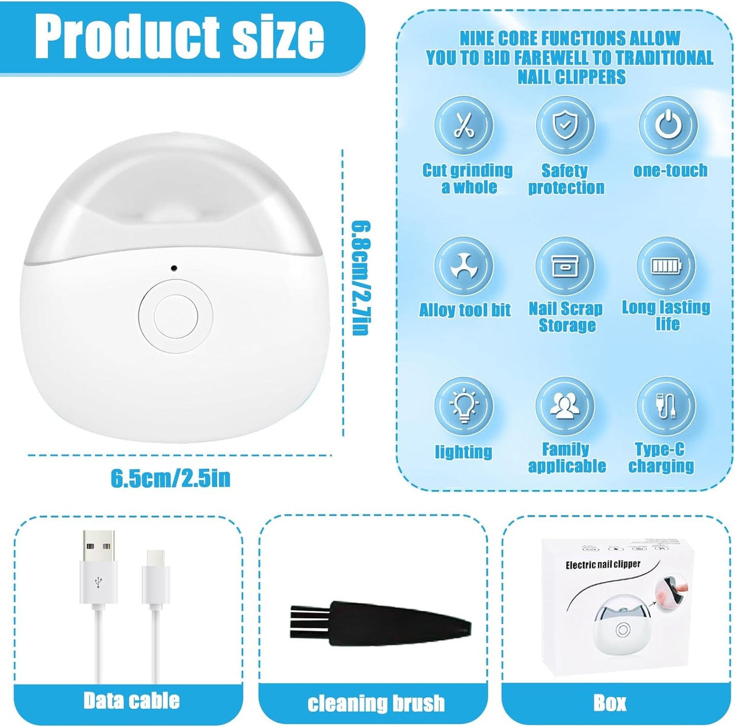 مقص أظافر كهربائي احترافي