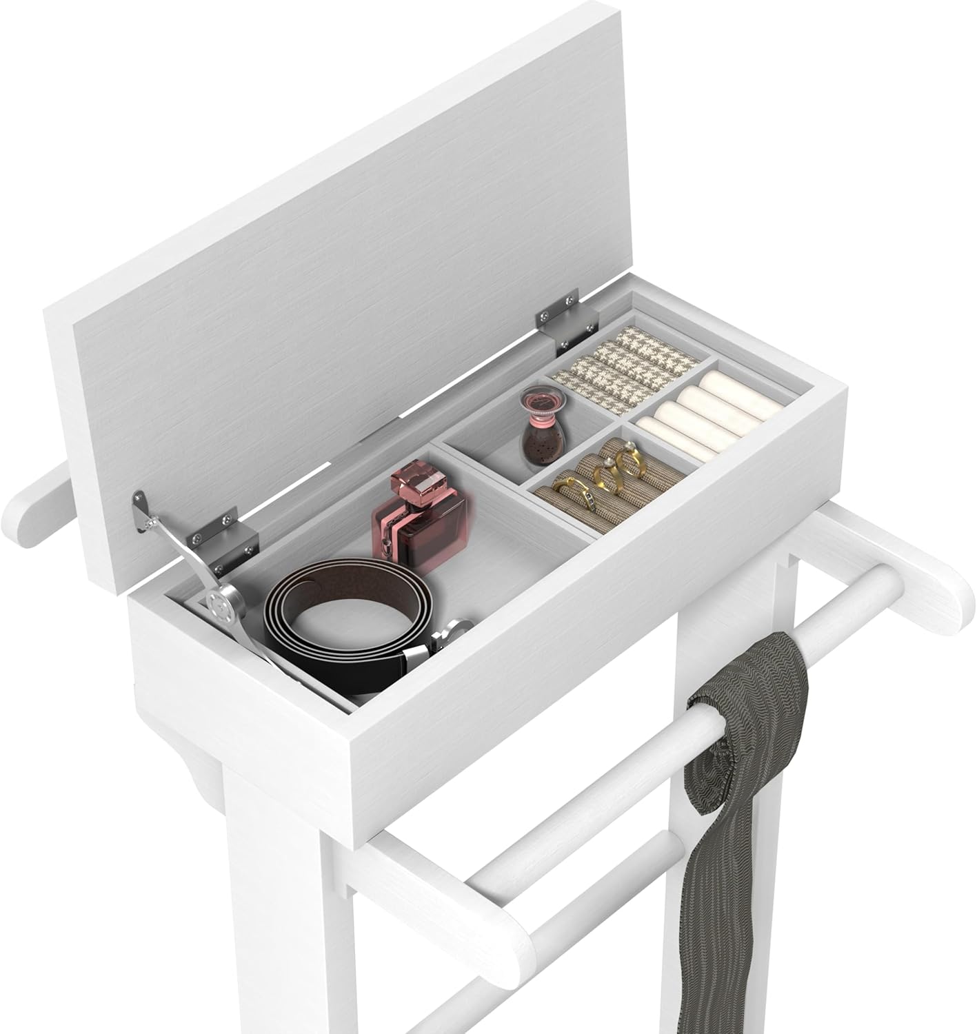 حامل ملابس مع طاولة علوية