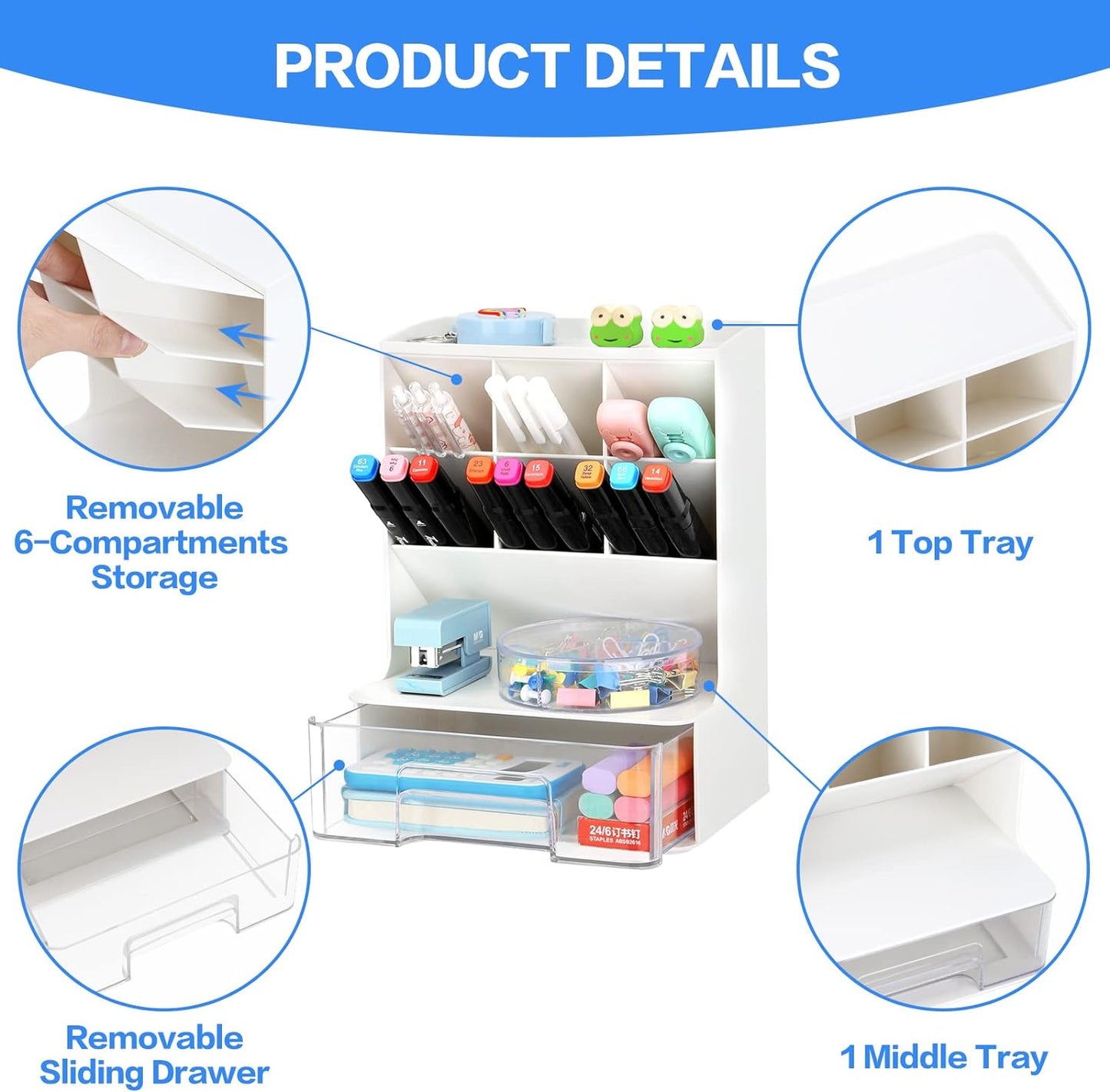 صندوق تخزين القلم المكتبي