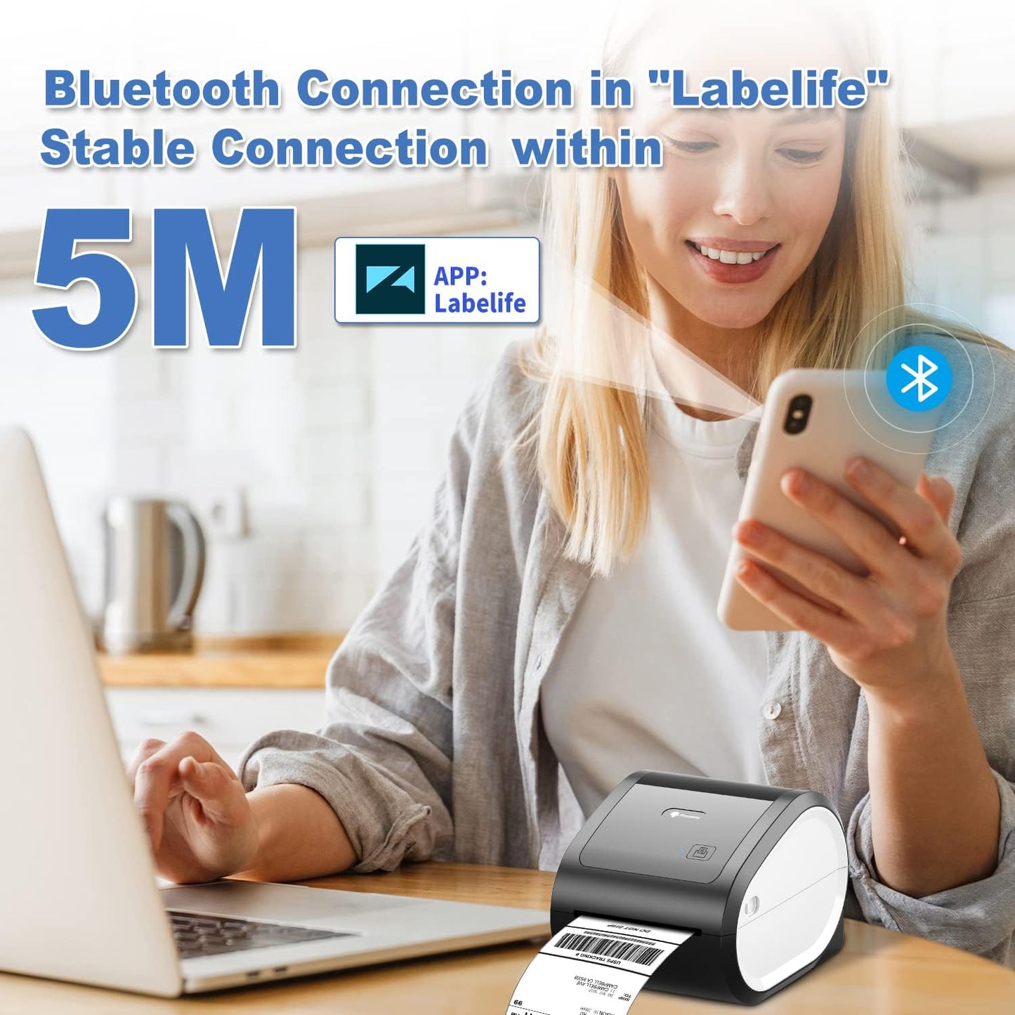 / اسود طابعة حرارية لملصقات الشحن