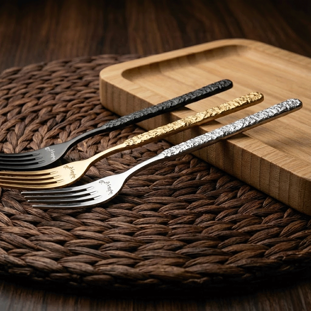 طقم شوك بنقشة حجرية (6 قطع)