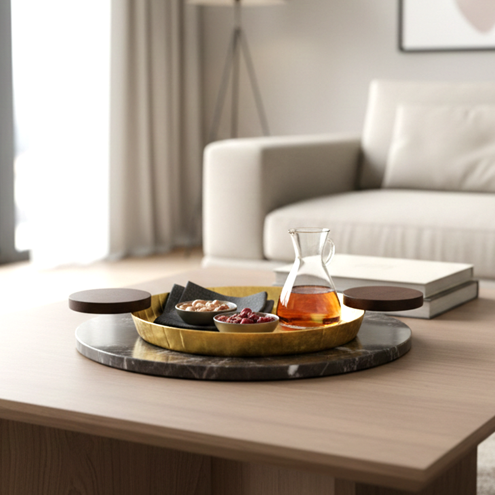 صينية تقديم دائرية صغيرة