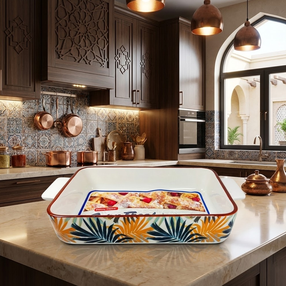 صينية فرن سيراميك مستطيلة