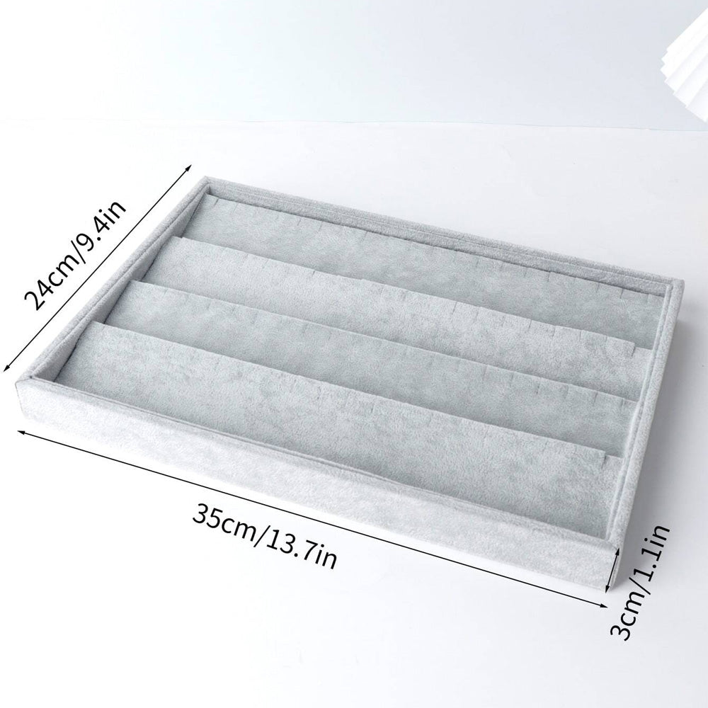 صينية عرض مجوهرات من المخمل 64 فتحة