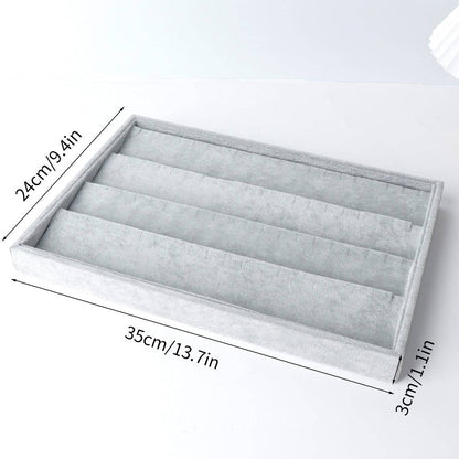 صينية عرض مجوهرات من المخمل 64 فتحة