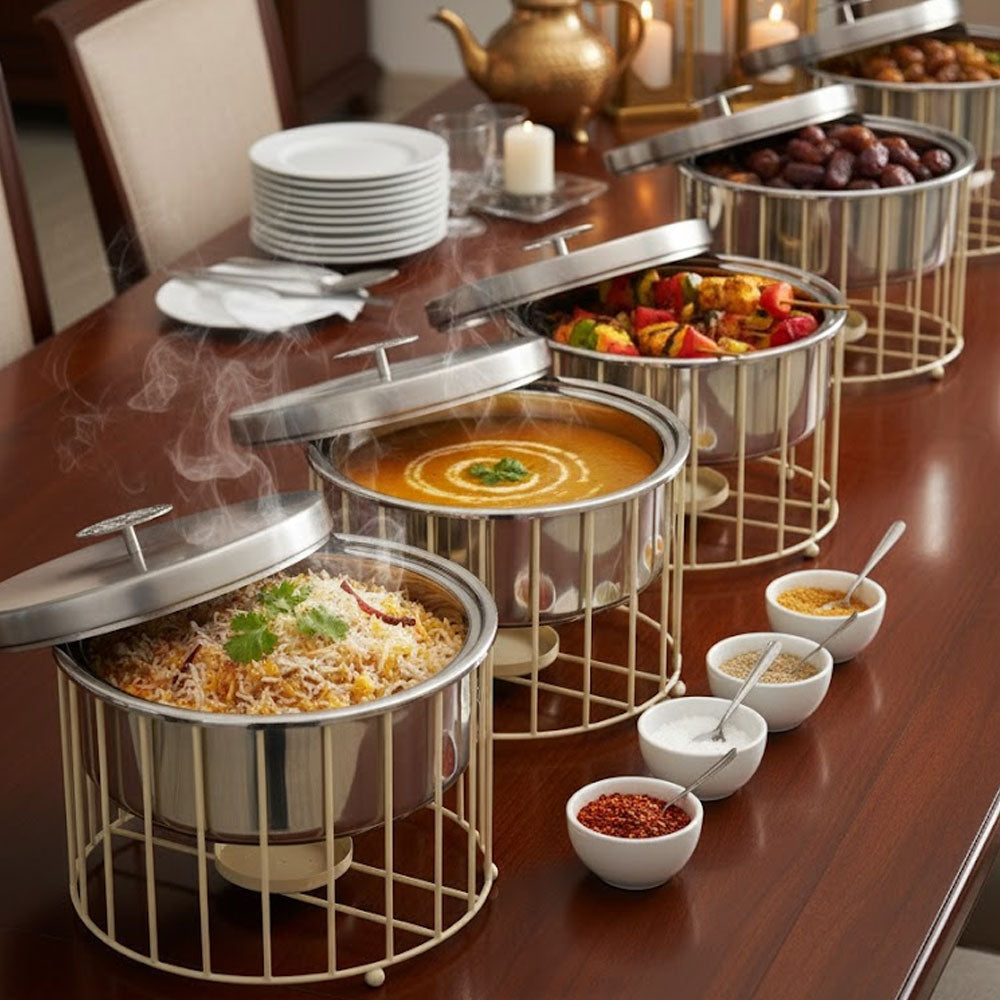 سخان طعام ستيل فاخر / أسود