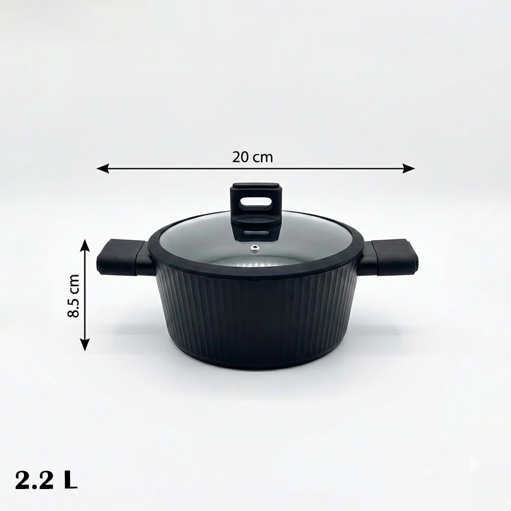 مقلاة طهي بغطاء زجاج