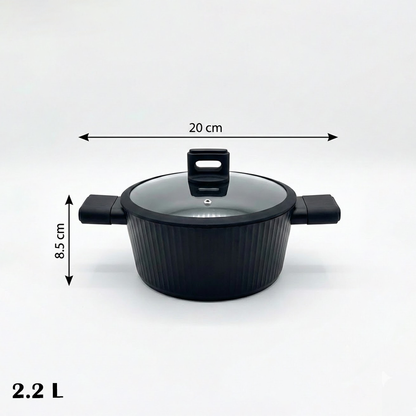 مقلاة طهي بغطاء زجاج