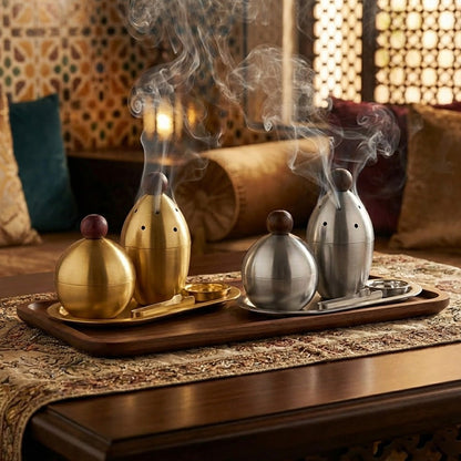 مجموعة مبخرة معدنية (5قطع)