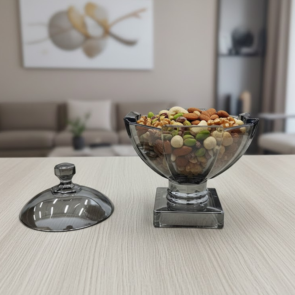 وعاء تقديم زجاجي