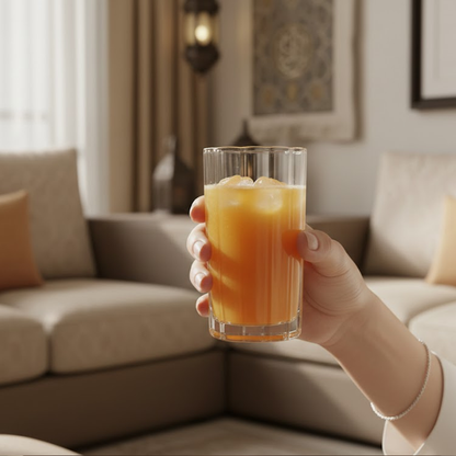 طقم أكواب زجاج شفاف 4 قطع