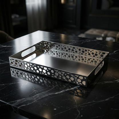 صينية تقديم معدنية