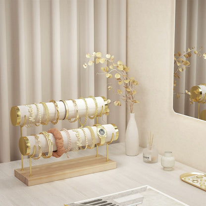 حامل زوجي لتنظيم المجوهرات والساعات