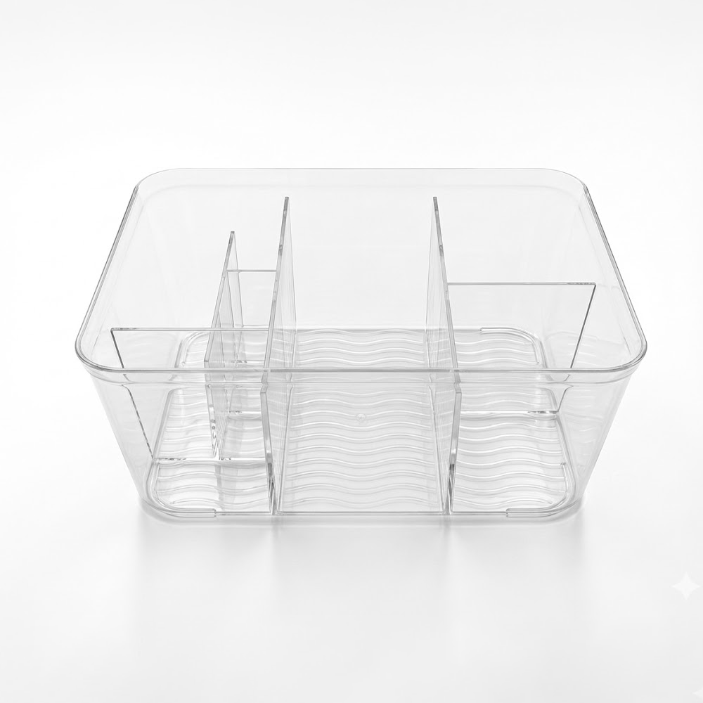 منظم مكياج أكريليك شفاف