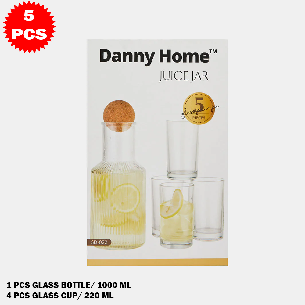 طقم عصير زجاجي 5 قطع