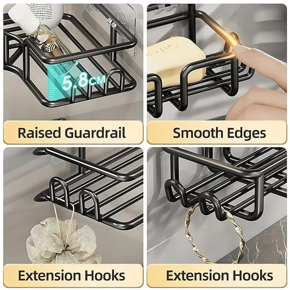 منظم حمام زاوية بدون حفر من 4 قطع