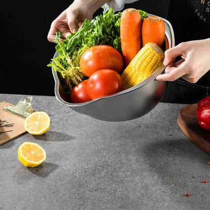 وعاء غسل وتصفية الأرز