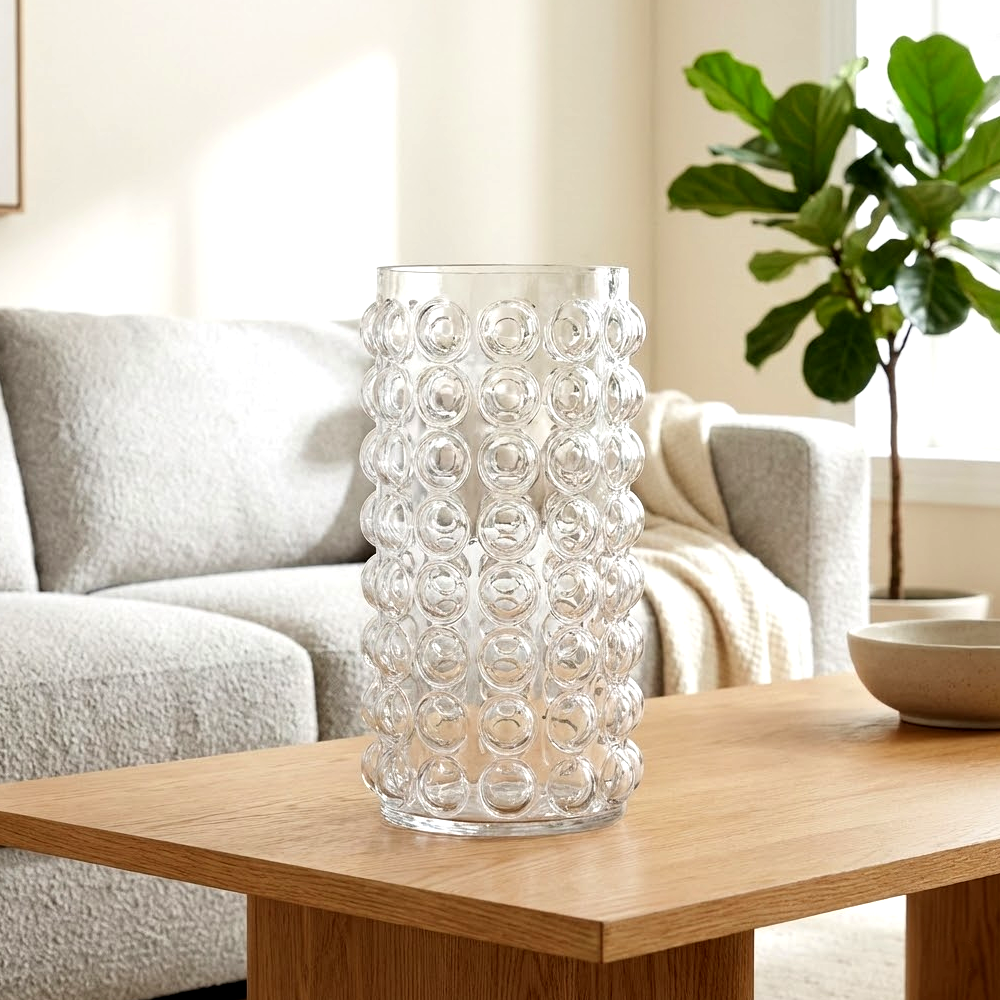 مزهرية زهور زجاجية