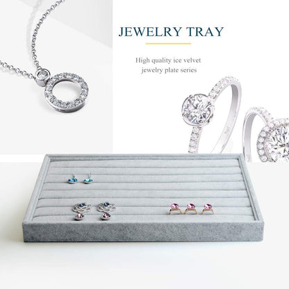 صينية لتنظيم المجوهرات مخمل