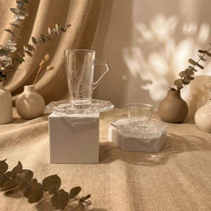 طقم استكانة وفنجان 18قطعة