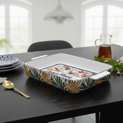 صينية فرن سيراميك مستطيلة