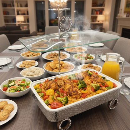 سخان طعام بغطاء زجاجي 3 لتر