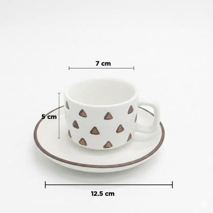 طقم فناجين وصحون قهوة 12 قطعة